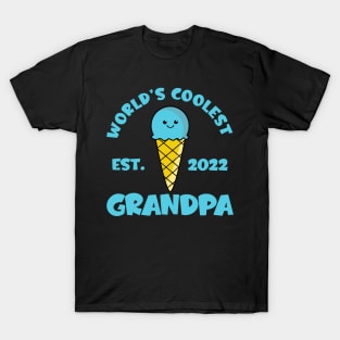 World's Coolest Grandpa Est. 2022 Kawaii Ice Cream T-Shirt